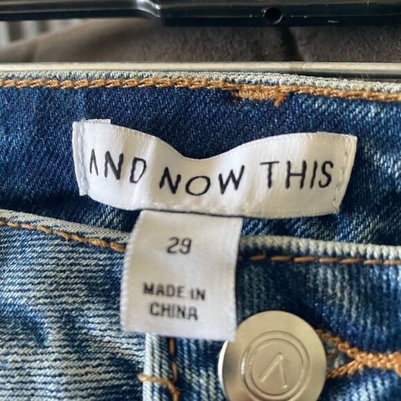 NWT And Now This slim straight cut distressed Jeans size 29 - Picture 9 of 10